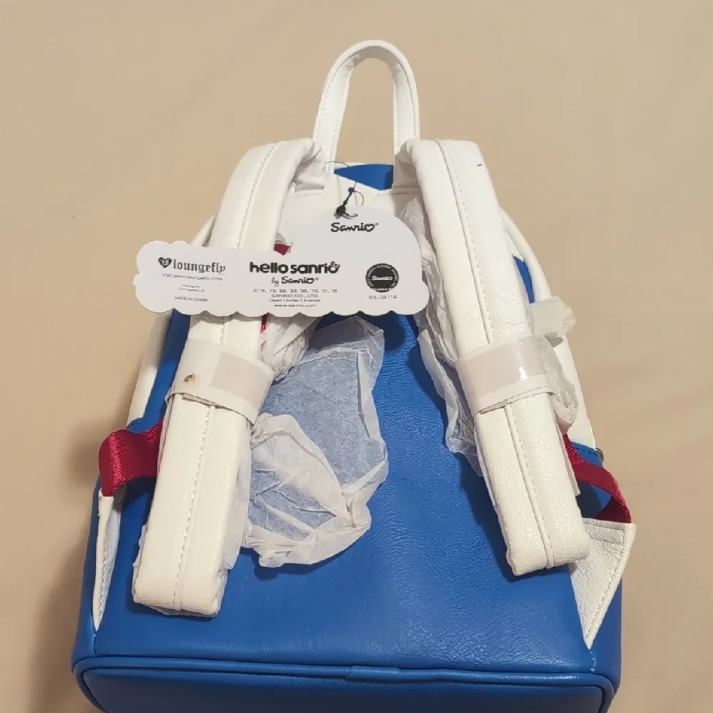 Loungefly Hello Kitty White and Blue Backpack - Picture 2 of 5